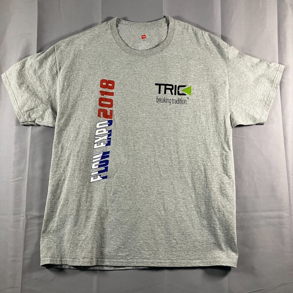 Flow Expo 2018 TRIC Breaking Tradition Gray T-Shirt Hanes Tagless‎ XL Plumbing